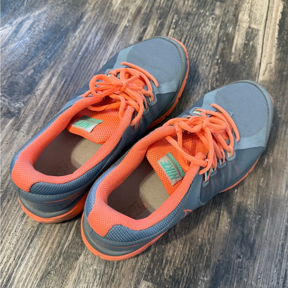 Nike Gray and Coral Women's Running Sneakers